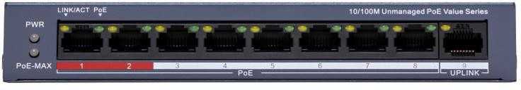 Šakotuvas Switch Hikvision DS-3E0109P-E/M(C)