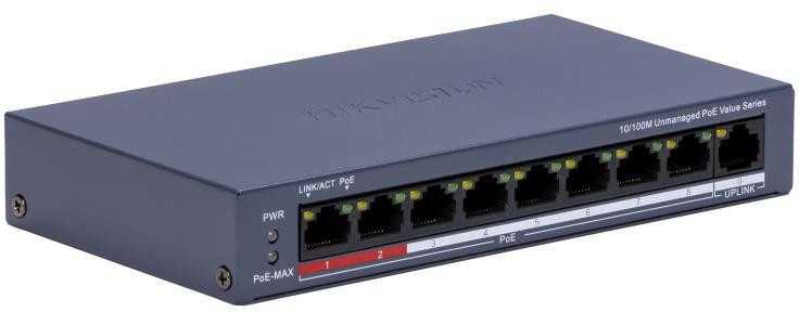 Šakotuvas Switch Hikvision DS-3E0109P-E/M(C)