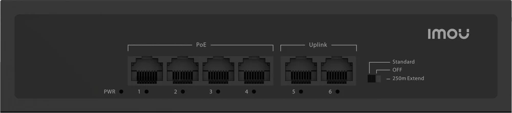 Šakotuvas „Imou SF106P“ komutatorius, 6 prievadų, 4x PoE, 2x Uplink