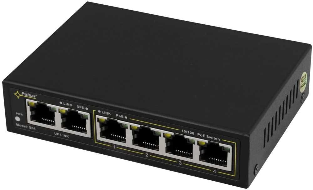 Šakotuvas SWITCH POE 4+2 PULSAR S64
