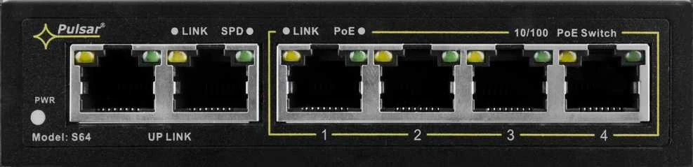 Šakotuvas SWITCH POE 4+2 PULSAR S64