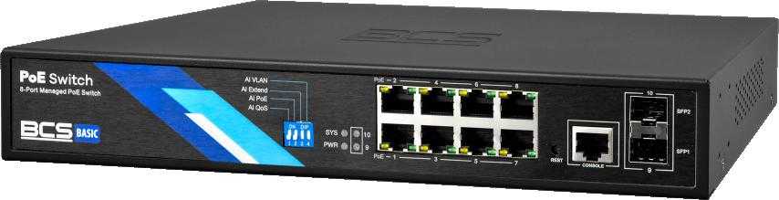 Šakotuvas Bcs Basic BCS-B-SP08G-2SFP-M