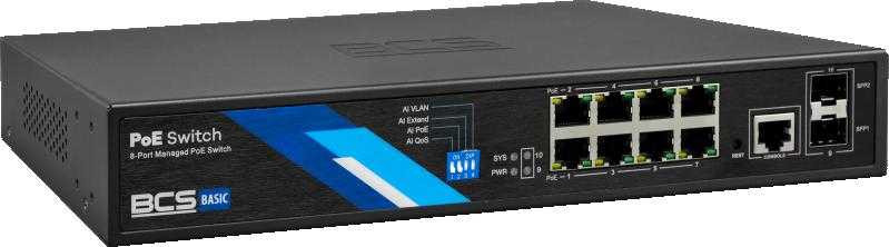 Šakotuvas Bcs Basic BCS-B-SP08G-2SFP-M