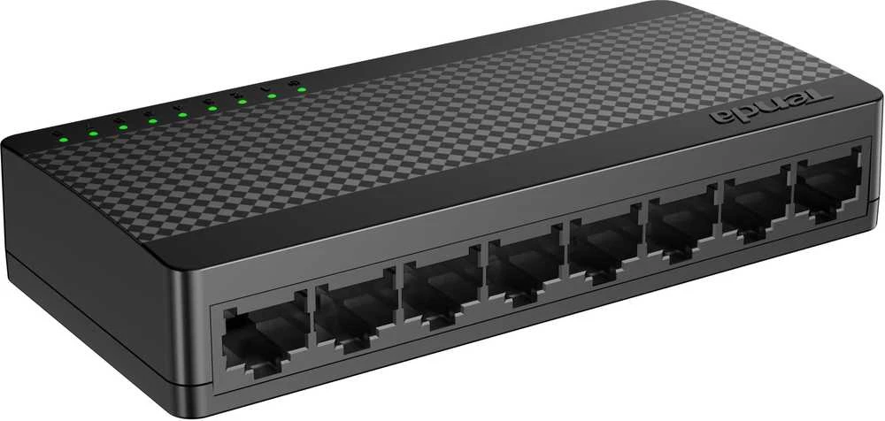 Šakotuvas Tenda SG108M tinklo jungiklis Unmanaged Gigabit Ethernet (10/100/1000) Juodas