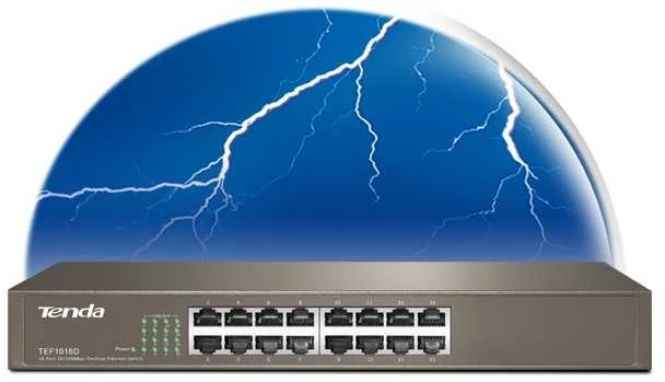 Šakotuvas Tenda TEF1016D 16 X 10/100Mbps jungiklis