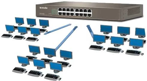 Šakotuvas Tenda TEF1016D 16 X 10/100Mbps jungiklis
