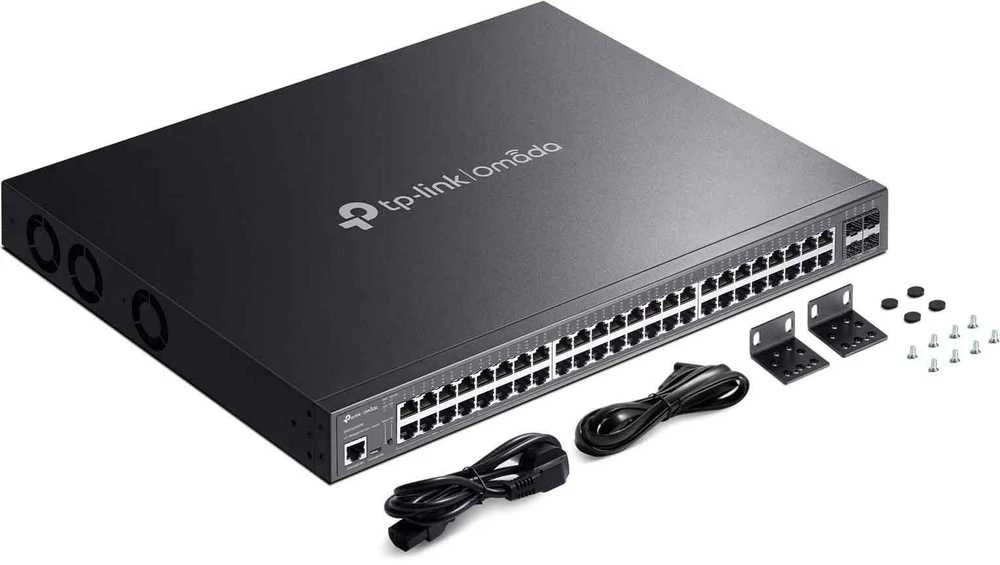 Šakotuvas TP-LINK | Komutatorius | SG3452XMPP Omada | Valdomas L2 | Montuojamas į lentyną | SFP+ jungčių kiekis: 4 | PoE+ jungčių kiekis: 40 ir 8x PoE++