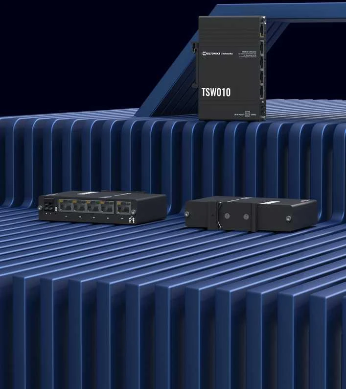 Šakotuvas Teltonika | Ethernet komutatorius | TSW010 | Nevaldomas | Tvirtinamas prie sienos | 10/100 Mbps (RJ-45) jungtys kiekis: 5