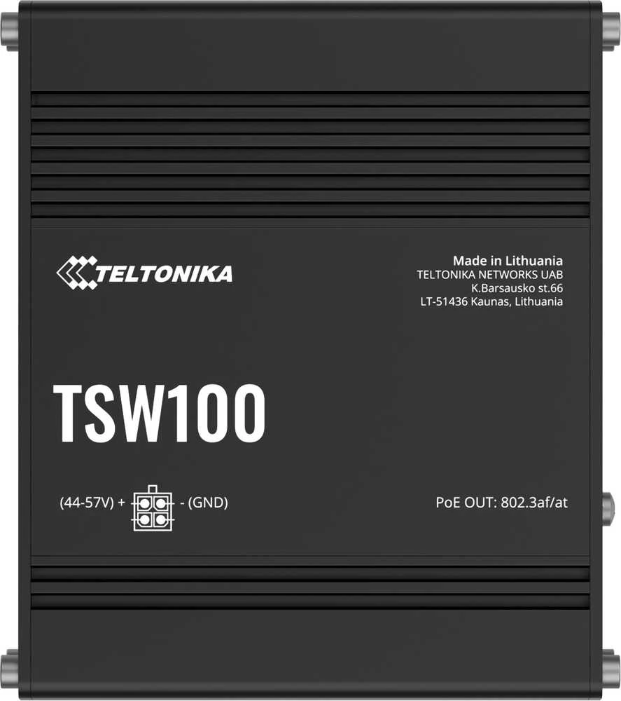 Šakotuvas 5 prievadų, 4 PoE prievadų komutatorius TELTONIKA TSW100