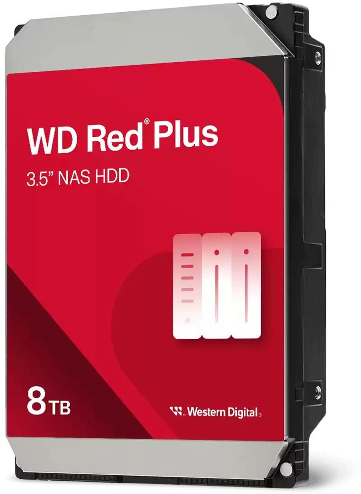 Kietasis diskas Sandisk WD Raudona Plus 8TB SATA 6Gb/s HDD Desktop