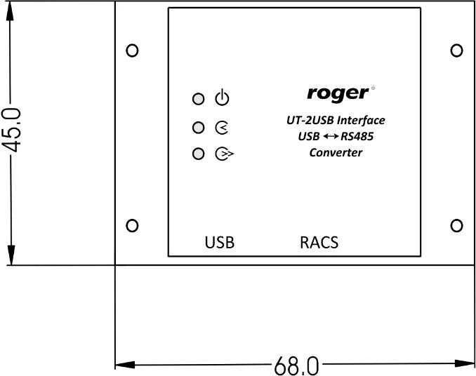 RGE ROGER UT-2 USB sąsaja