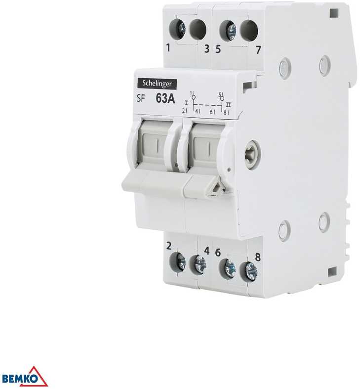 Schelinger Modulinis instaliacinis jungiklis I-0-II 2P 63A