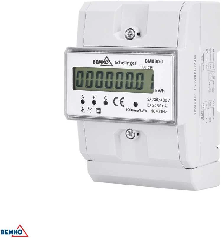 Schelinger Skaitiklis elektrai, trifazis, 5 (80) A