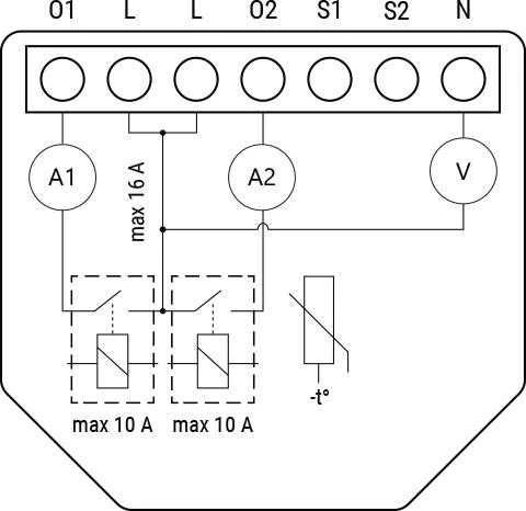 Maršrutizatorius Shelly Group 2 kanalų išmanusis jungiklis su energijos matavimu Shelly 2PM Gen4