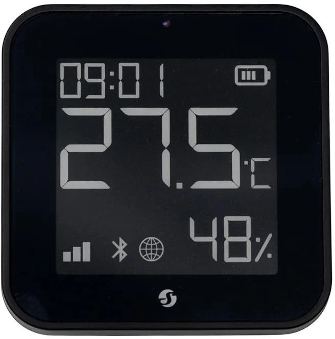Shelly BLU H&T ZB temperatūros ir drėgmės sensorius, zigbee, juodas