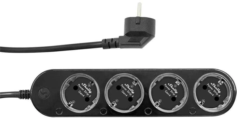 Shelly Group Išmanus maitinimo blokas Shelly Power Strip 4 Gen4, juodas