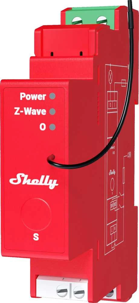 Shelly Qubino Wave Pro 1 profesionalus 1 kanalo DIN bėgio išmanusis jungiklis su energijos matavimu.