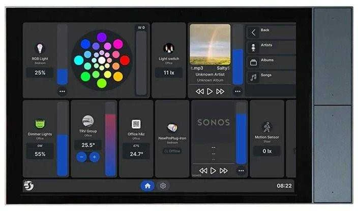 Panel sterowania 10.1” Shelly Wall Ekranas XL WiFi/BLU (pilka)