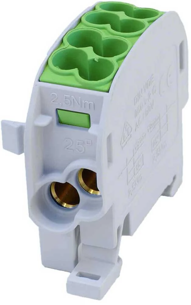 Simet Šakų paskirstymo blokas SCB 25 Al/Cu 80110 SIMBLOCK, žalias 81501005