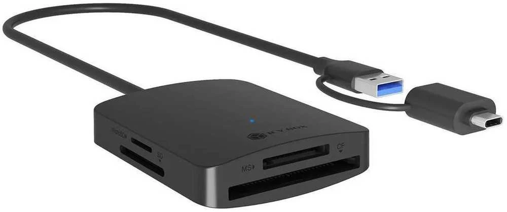 Icy Box Raidsonic 4-in-1 kortelių skaitytuvas su USB 3.2 Gen 1 Type-A + Type-C | IB-CR302-CU3