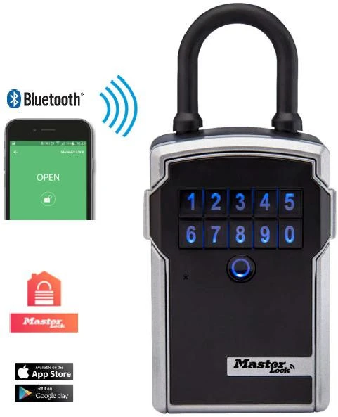 Master Lock Pagrindinis užrakto raktas, saugus „Bluetooth“ su pakabu 5440EURD