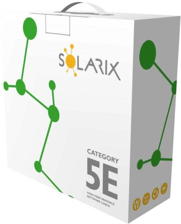 SOLARIX CAT.5E VYTOS POROS KABELIS U/UTP PVC dėžutė 305m