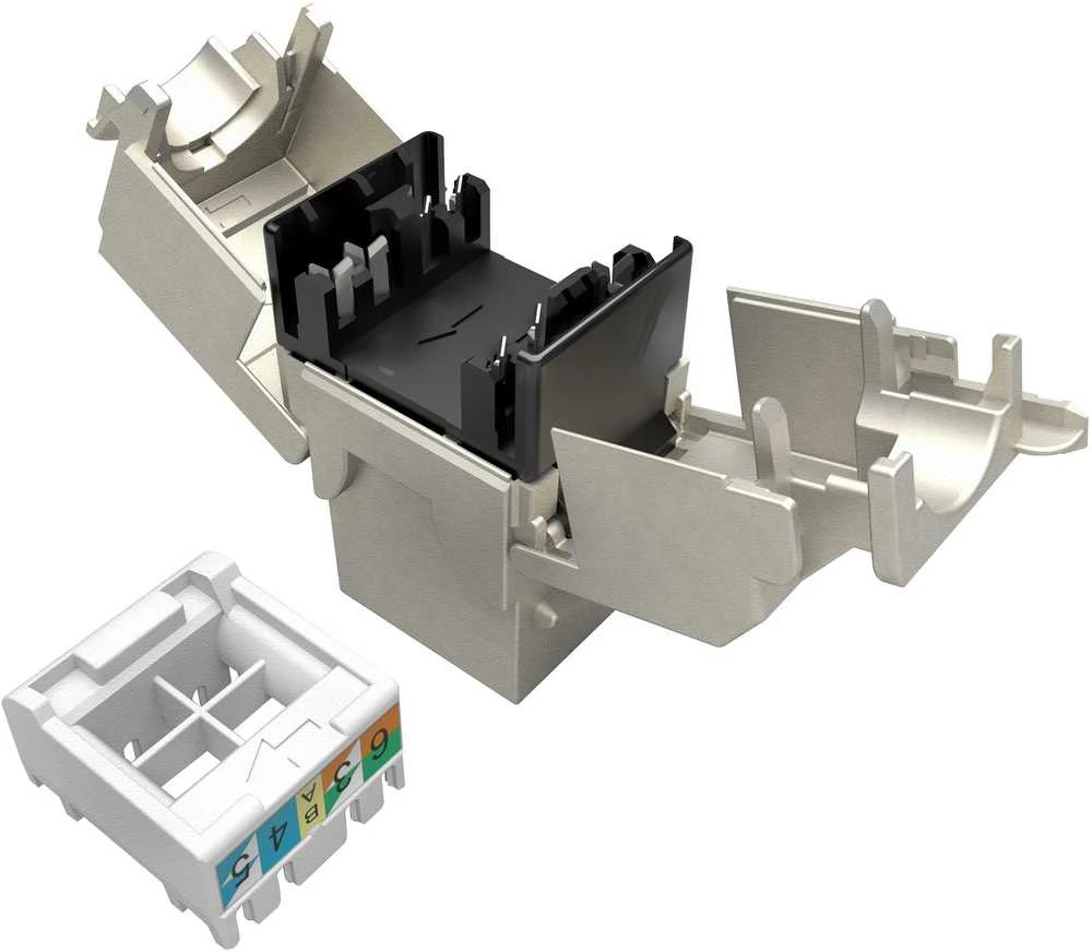 Solarix 10G samořezný Keystone CAT6A STP RJ45 SXKJ-10G-STP-BK-SA