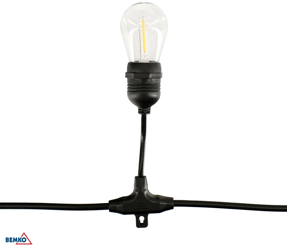 SOLARNA GIRLANDA OGRODOWA LED BEMKO SOLBEE 3W 3000K 10SZT 10M IP65 Juoda C83-SOB-003BL-3K