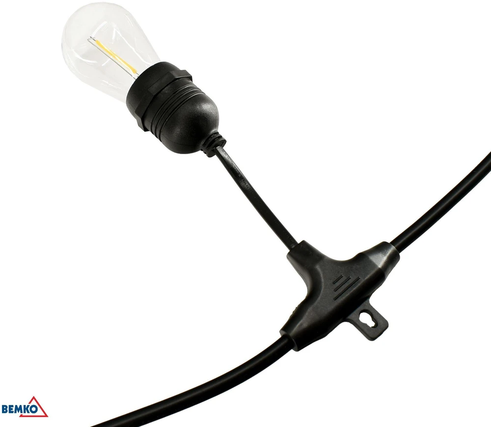 SOLARNA GIRLANDA OGRODOWA LED BEMKO SOLBEE 3W 3000K 10SZT 10M IP65 Juoda C83-SOB-003BL-3K