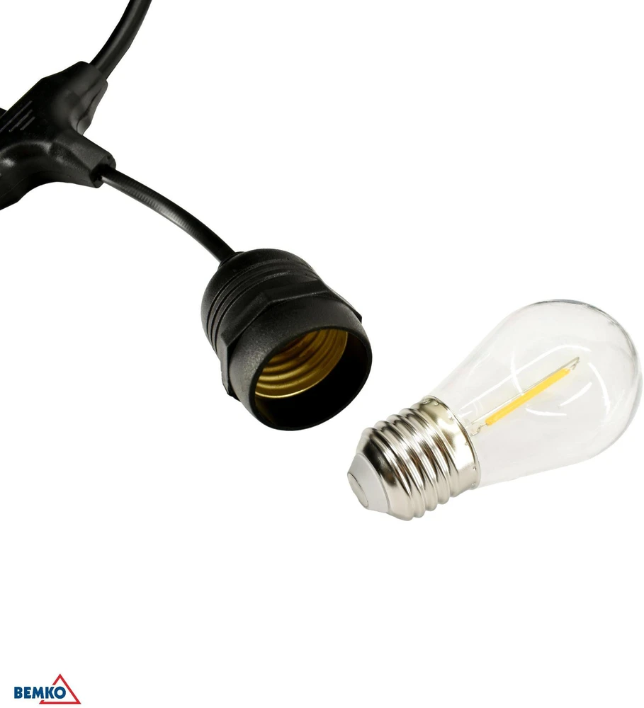 SOLARNA GIRLANDA OGRODOWA LED BEMKO SOLBEE 3W 3000K 10SZT 10M IP65 Juoda C83-SOB-003BL-3K