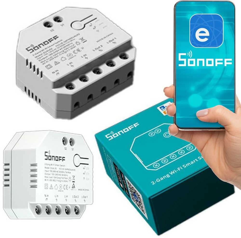 SONOFF DUALR3 Lite 2 kanalų Wifi relė su variklio valdymu