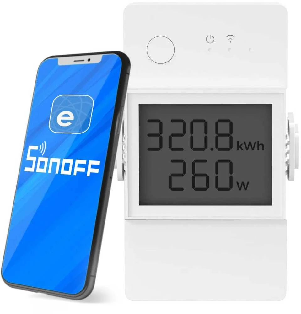 SONOFF POW Elite 20A 1 kanalo relė su elektros sąnaudų matavimu (POWR320D Elite)