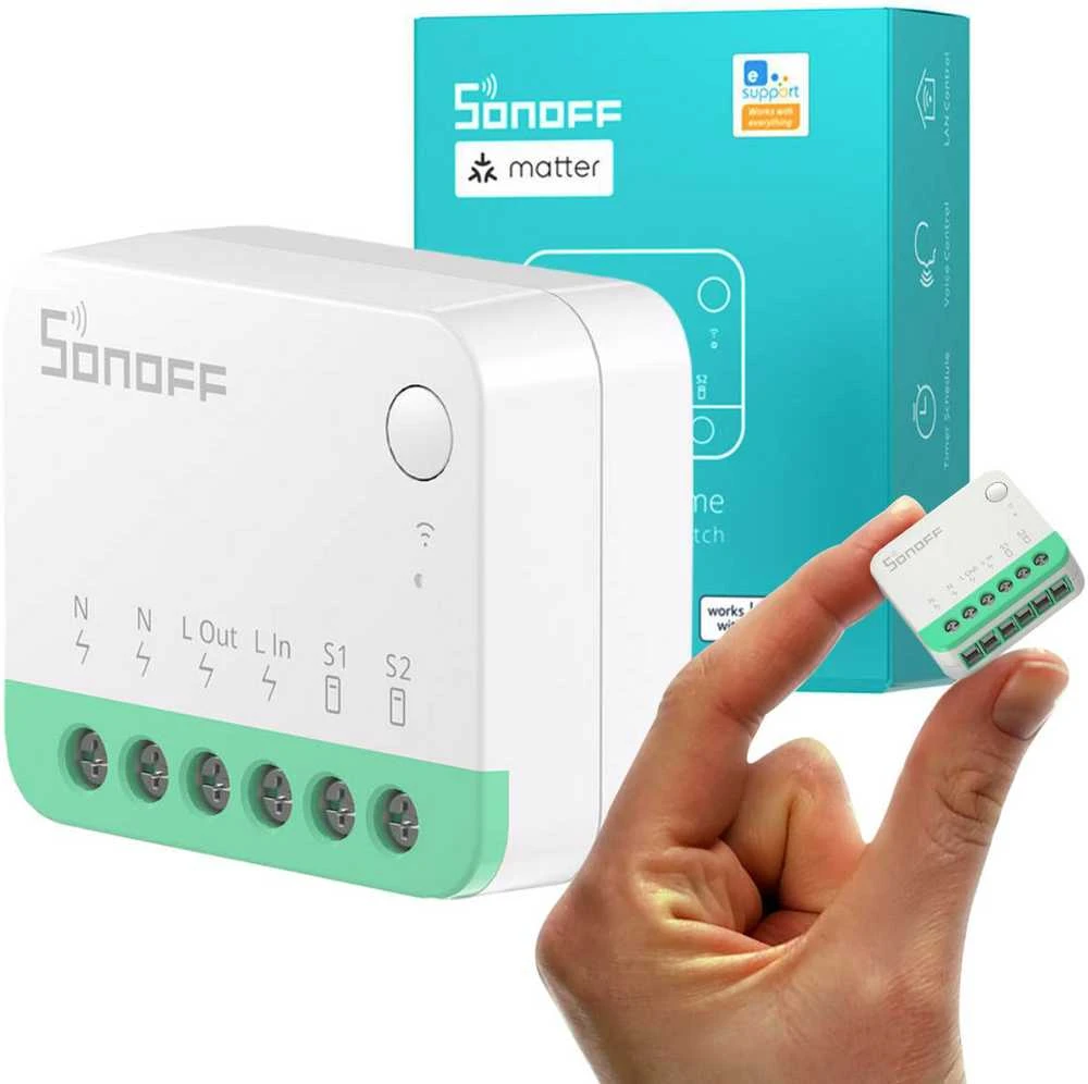 Sonoff MINI R4M Wifi relė suterinama su Matter (MINIR4M)