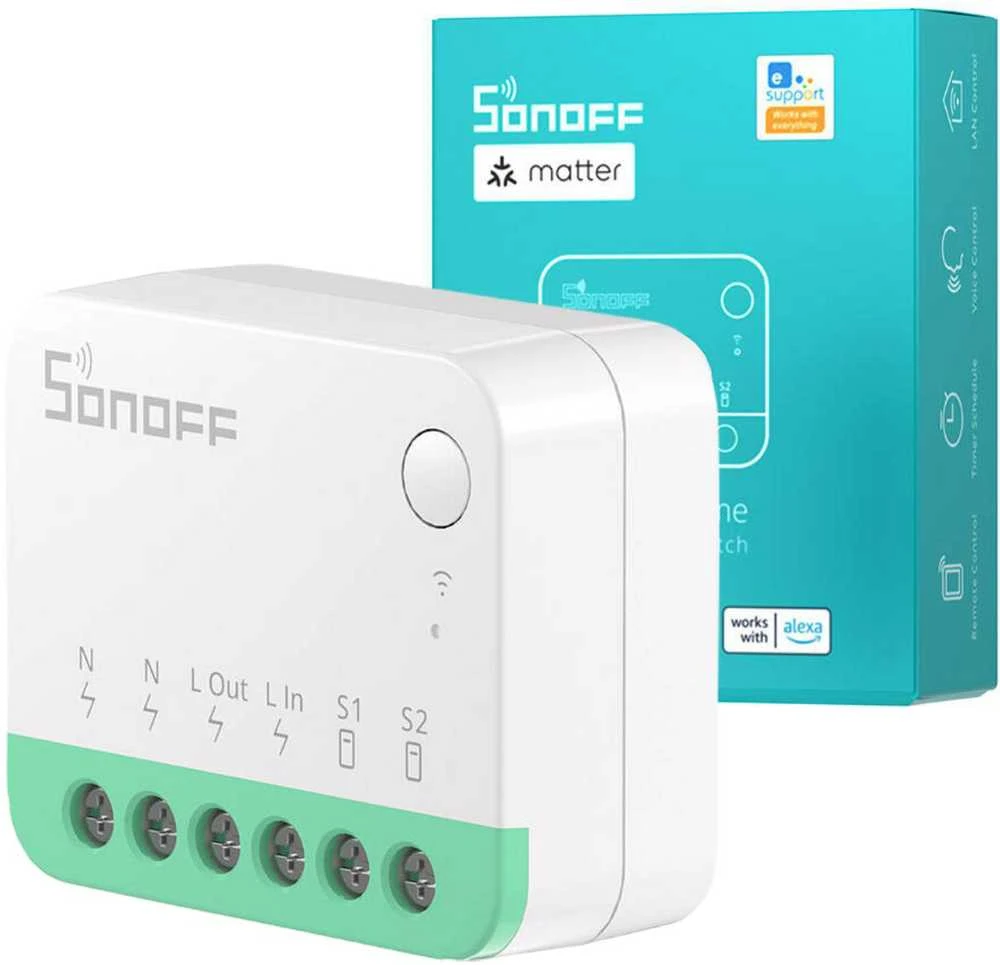 Sonoff MINI R4M Wifi relė suterinama su Matter (MINIR4M)