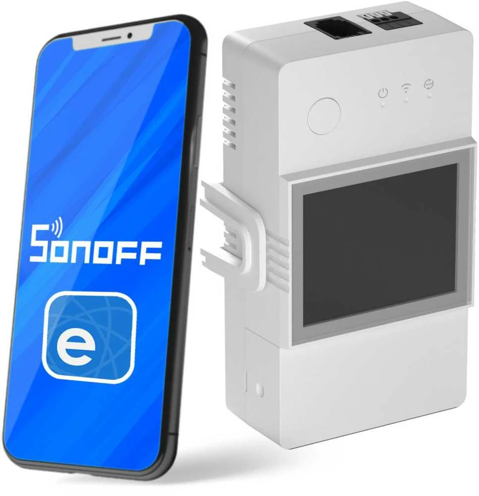SONOFF TH Elite 16A 1 kanalo relė su papildomu "sausu" kontaktu (THR316D Elite)