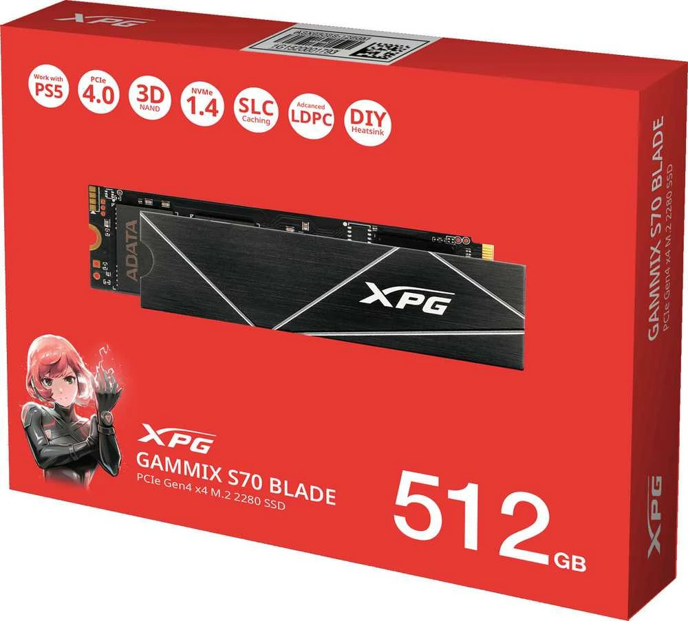 Kietasis diskas Adata XPG Gammix S70 Blade M.2 NVMe PCIe4x4 512GB