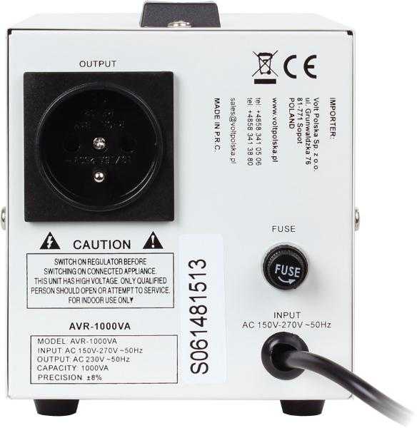 Įtampos stabilizatorius Volt Polska 5AVR1000SE AVR 1000VA SE