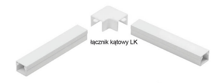 STASIŃSKI SP. Z O.O. Priedai elektros instaliacijos juostoms, kampinė jungtis BALTA LK 35x18 (1 vnt.)
