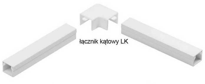 STASIŃSKI SP. Z O.O. Priedai elektros instaliacijos juostoms, kampinė jungtis BALTA LK 35x18 (1 vnt.)