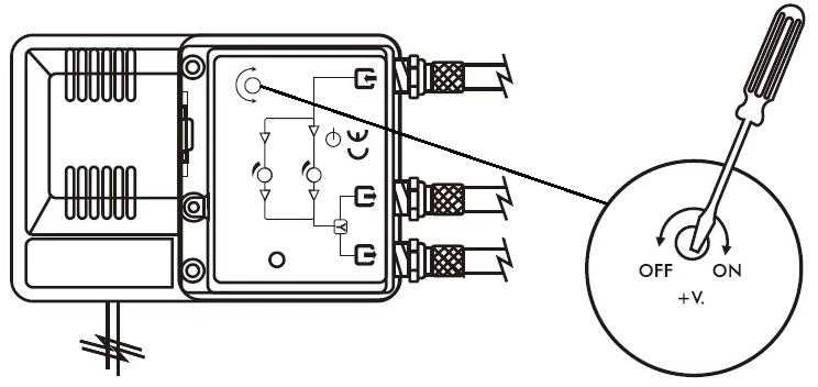 Spacetronik SPA-22X2 FM/VHF UHF 12V TV stiprintuvas