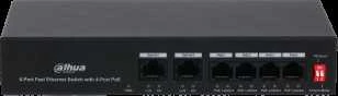 Šakotuvas SWITCH POE PFS3006-4ET-36 4 PRIEVADŲ DAHUA