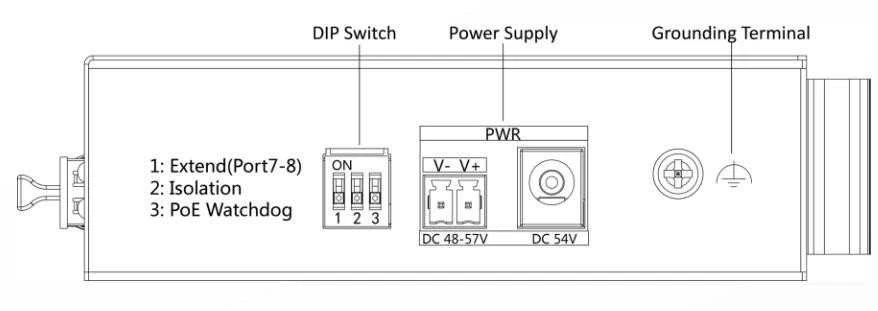 Šakotuvas SWITCH POE DS-3T0510HP-E/HS 8 PRIEVADŲ SFP Hikvision