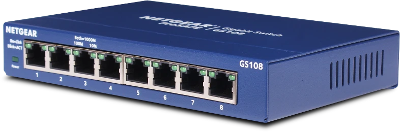 Šakotuvas SWITCH NETGEAR GS108GE