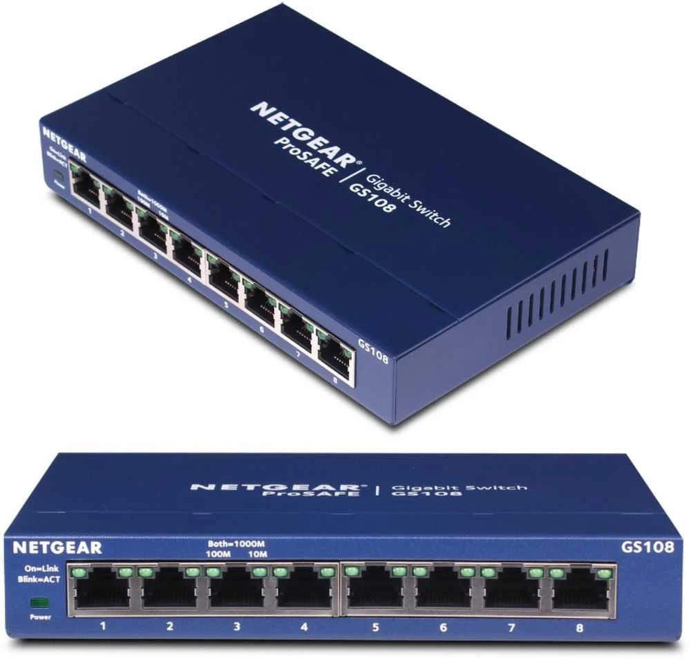 Šakotuvas SWITCH NETGEAR GS108GE