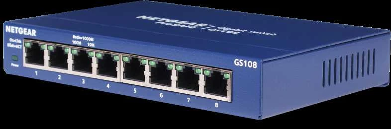 Šakotuvas SWITCH NETGEAR GS108GE