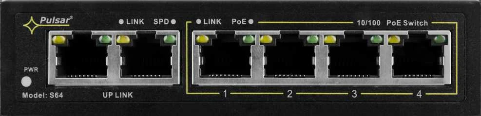Šakotuvas SWITCH POE 4+2 PULSAR S64