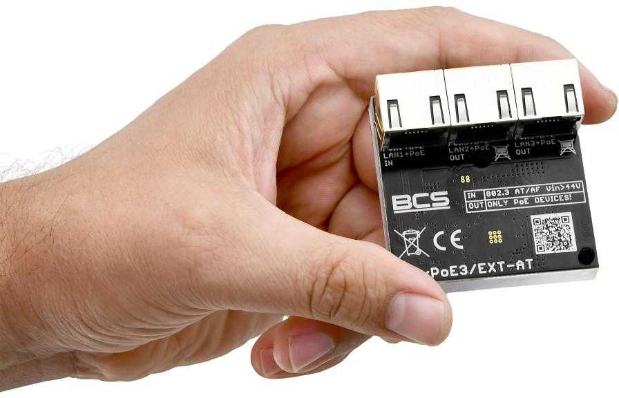 Šakotuvas POE komutatorius BCS POWER BCS-xPoE3/EXT-AT