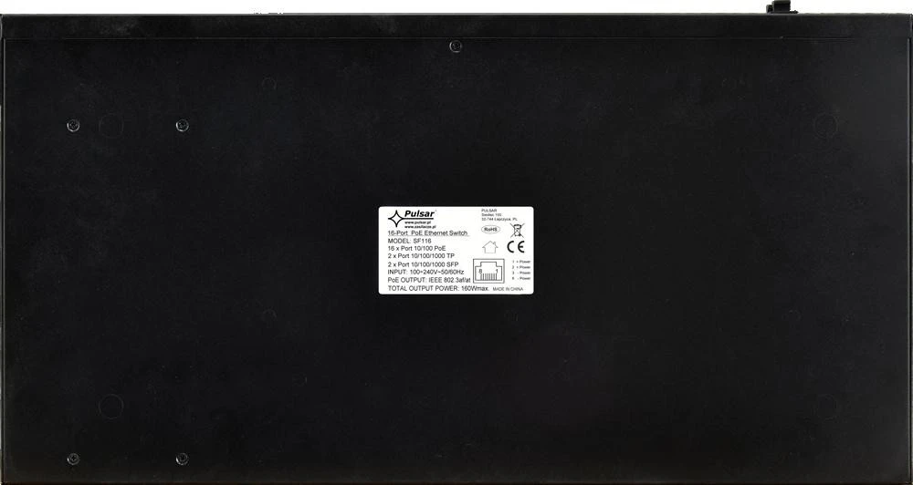Šakotuvas SWITCH POE SF-116 16 PRIEVADŲ SFP PULSAR