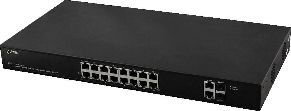 Šakotuvas SWITCH POE SF-116 16 PRIEVADŲ SFP PULSAR