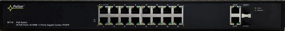 Šakotuvas SWITCH POE SF-116 16 PRIEVADŲ SFP PULSAR